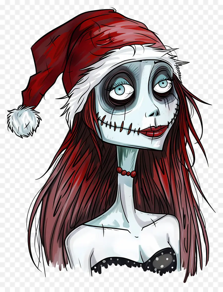 Sally，Personagem De Chapéu De Papai Noel PNG