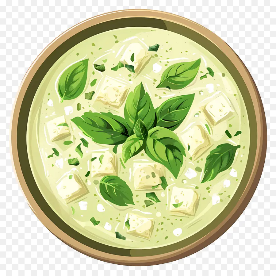 Sopa Verde，Prato De Caril Verde PNG