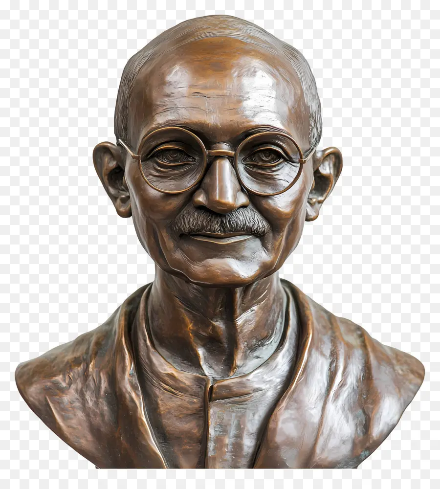 Gandhi Jayanti，Busto De Bronze PNG