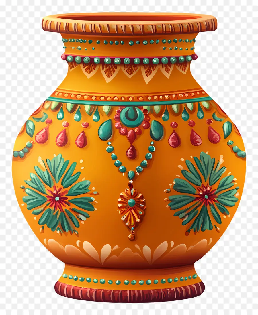 Símbolo De Casamento Indiano，Pote Ornamentado PNG