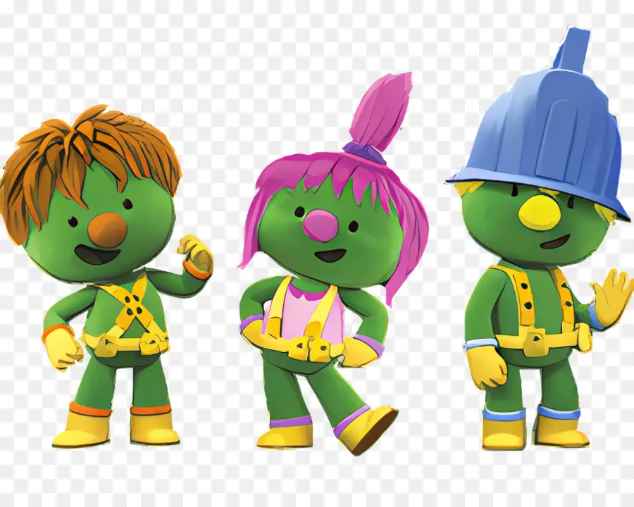 Doozers，Personagens De Desenhos Animados Verdes PNG