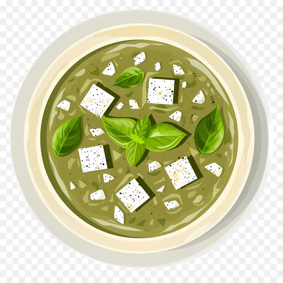 Sopa Verde，Prato De Caril Verde PNG