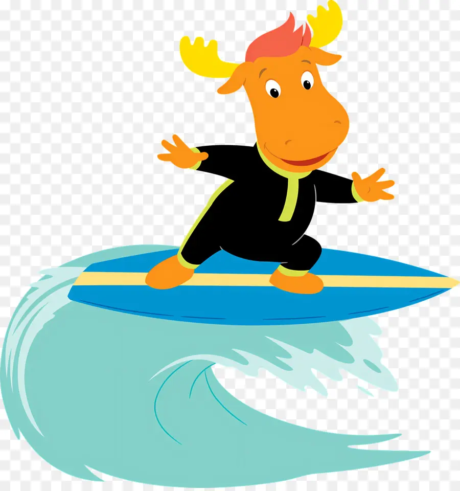 Backyardigans，Alce Surfando PNG