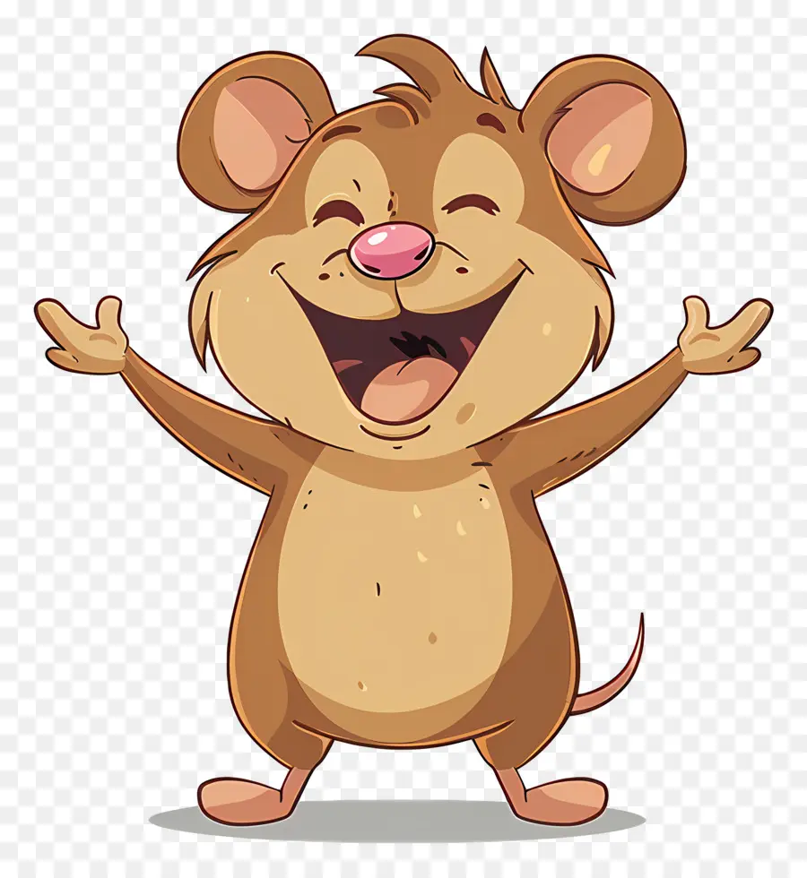 Rato De Desenho Animado，Rato De Desenho Animado Feliz PNG