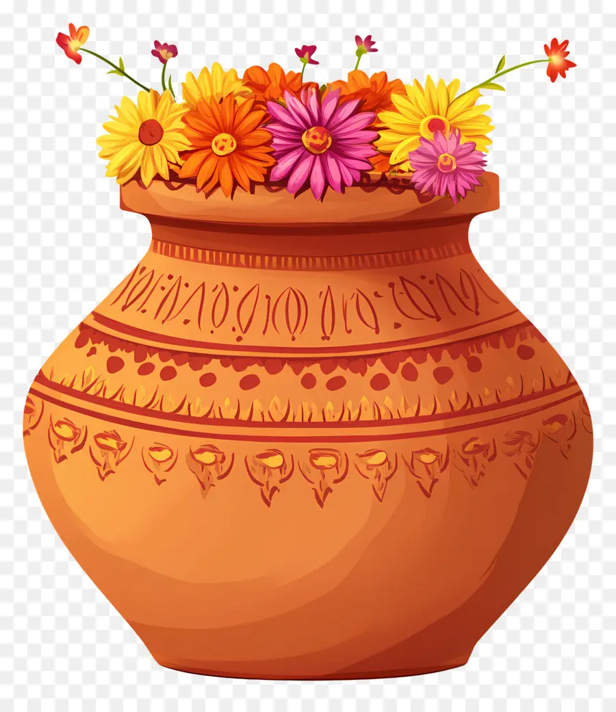 Casamento Indiano，Vaso De Flores PNG