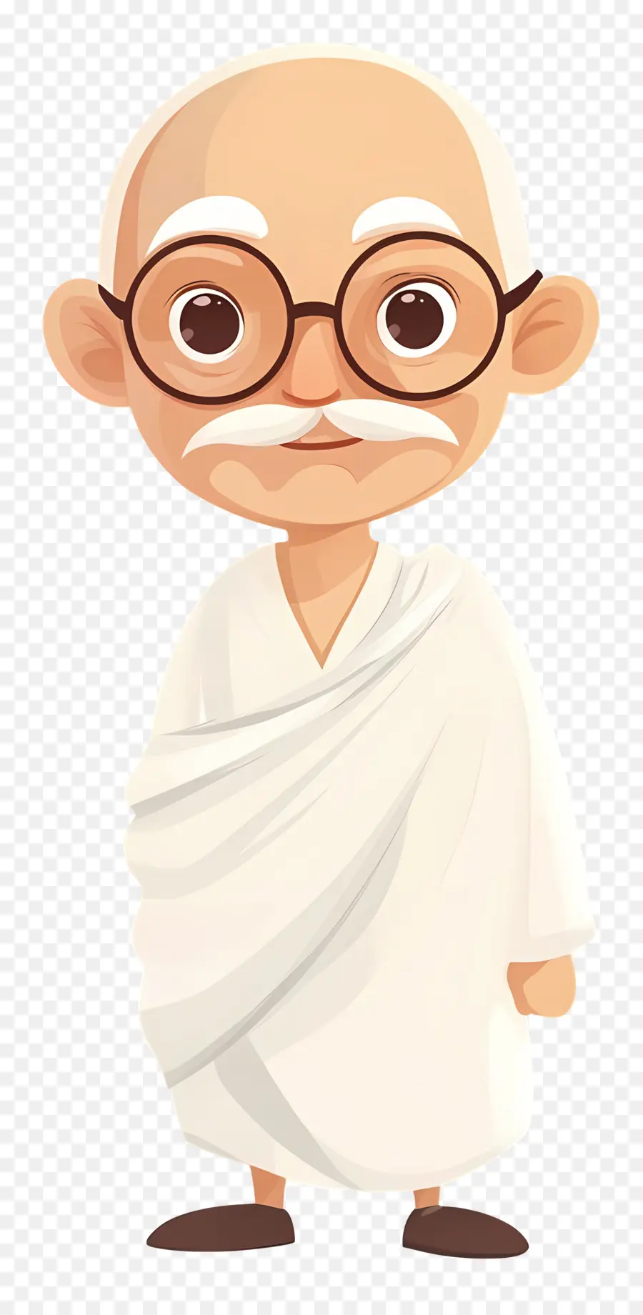 Mahatma Gandhi，Homem Idoso Careca PNG