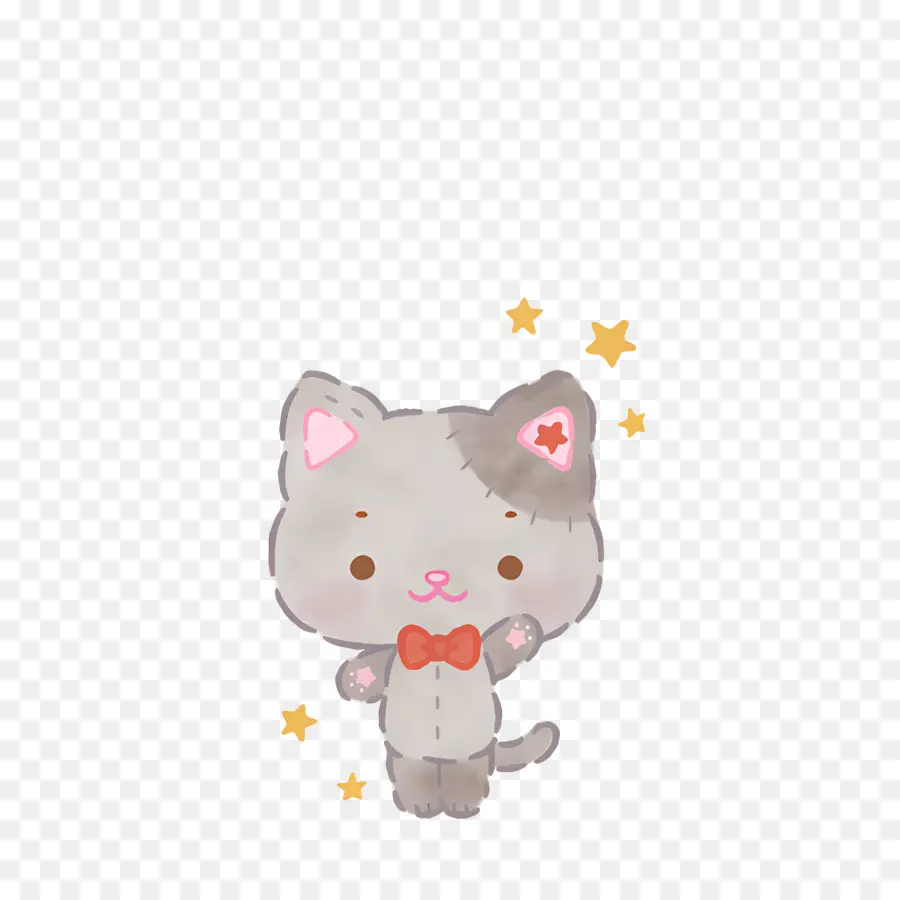 Mewkledreamy，Gato Cinza De Desenho Animado PNG