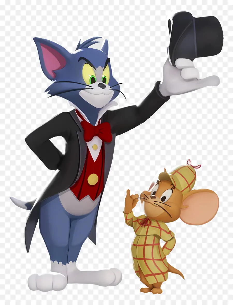 Tom E Jerry，Gato E Rato Em Traje Formal PNG