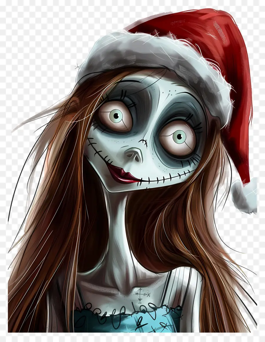 Sally，Personagem De Chapéu De Papai Noel PNG