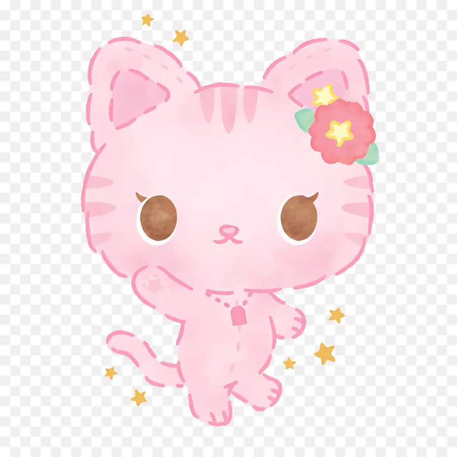 Mewkledreamy，Gato Rosa PNG