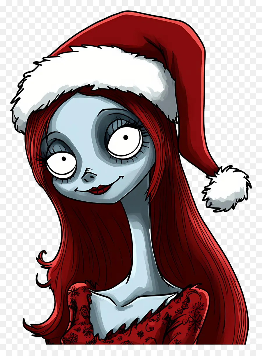 Sally，Personagem De Chapéu De Papai Noel PNG