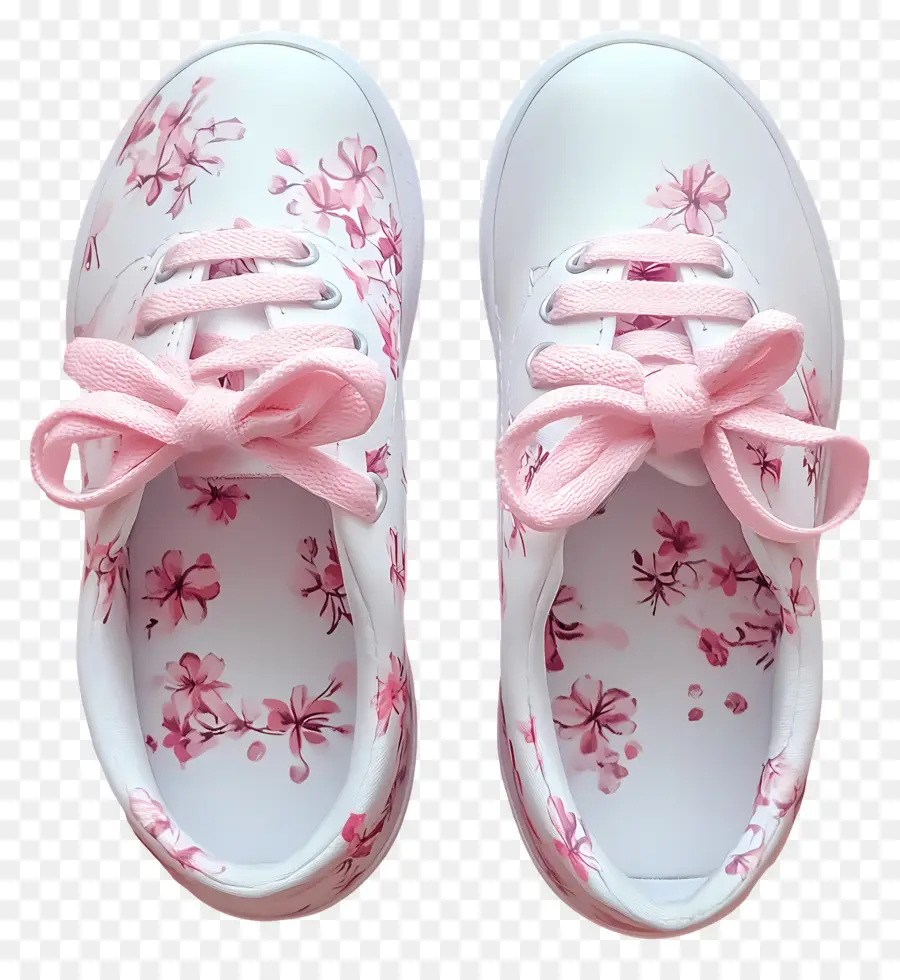 Superga，Tênis Florais Com Cadarços Rosa PNG