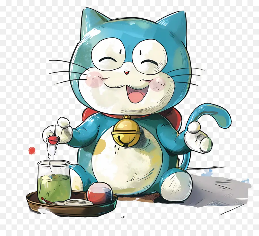 Doraemon，Gato Azul Dos Desenhos Animados PNG