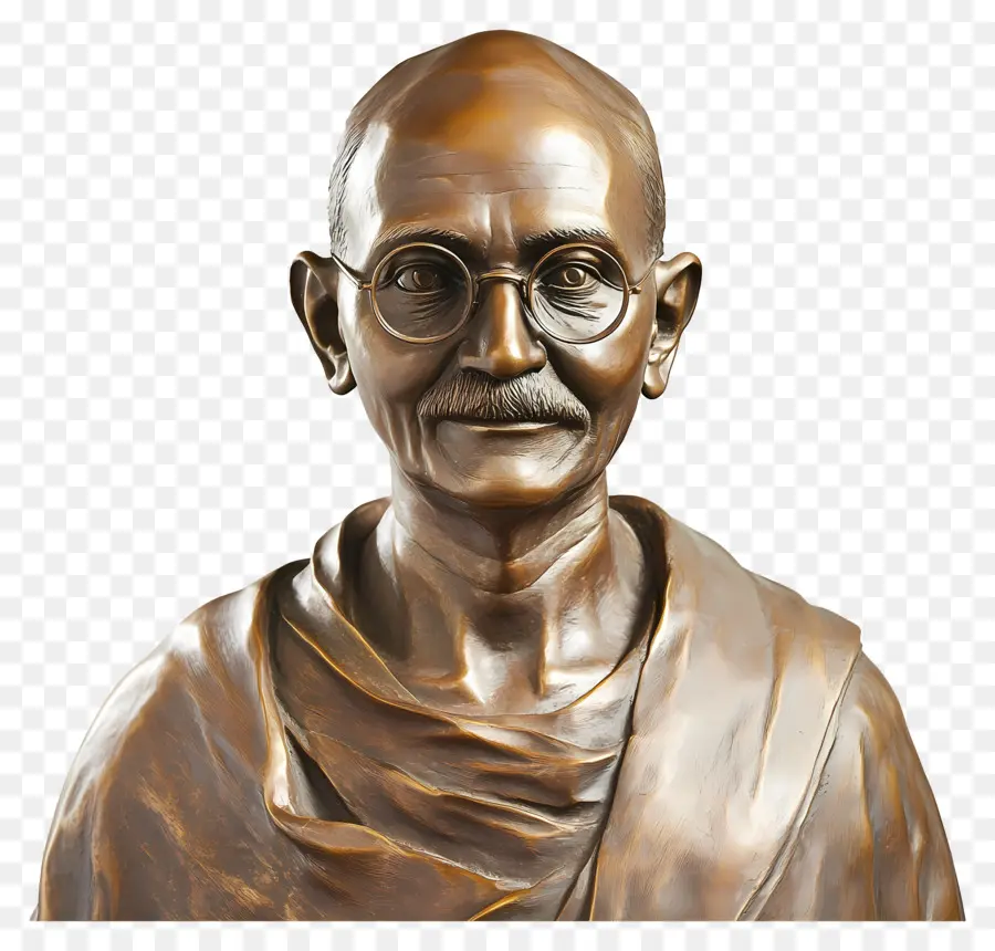 Gandhi Jayanti，Busto De Bronze PNG