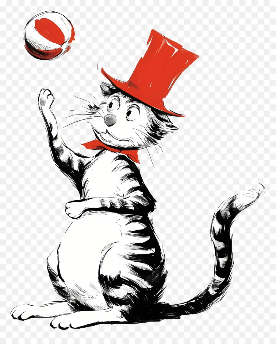 Dr Seuss，Gato Com Chapéu Vermelho PNG