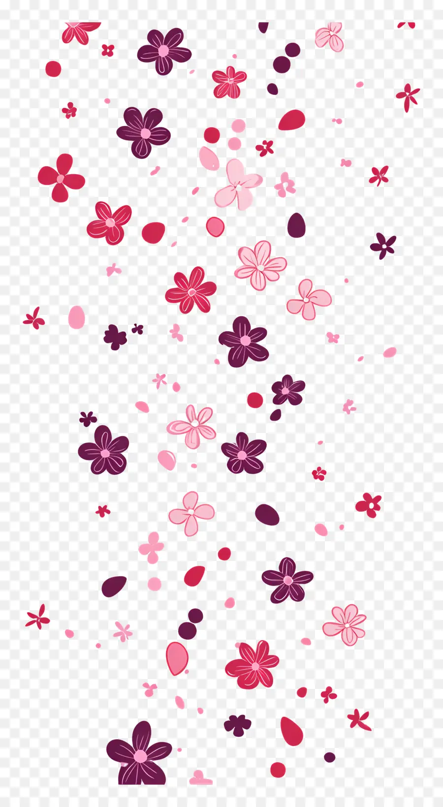 Flores Caindo，Flores Simples PNG