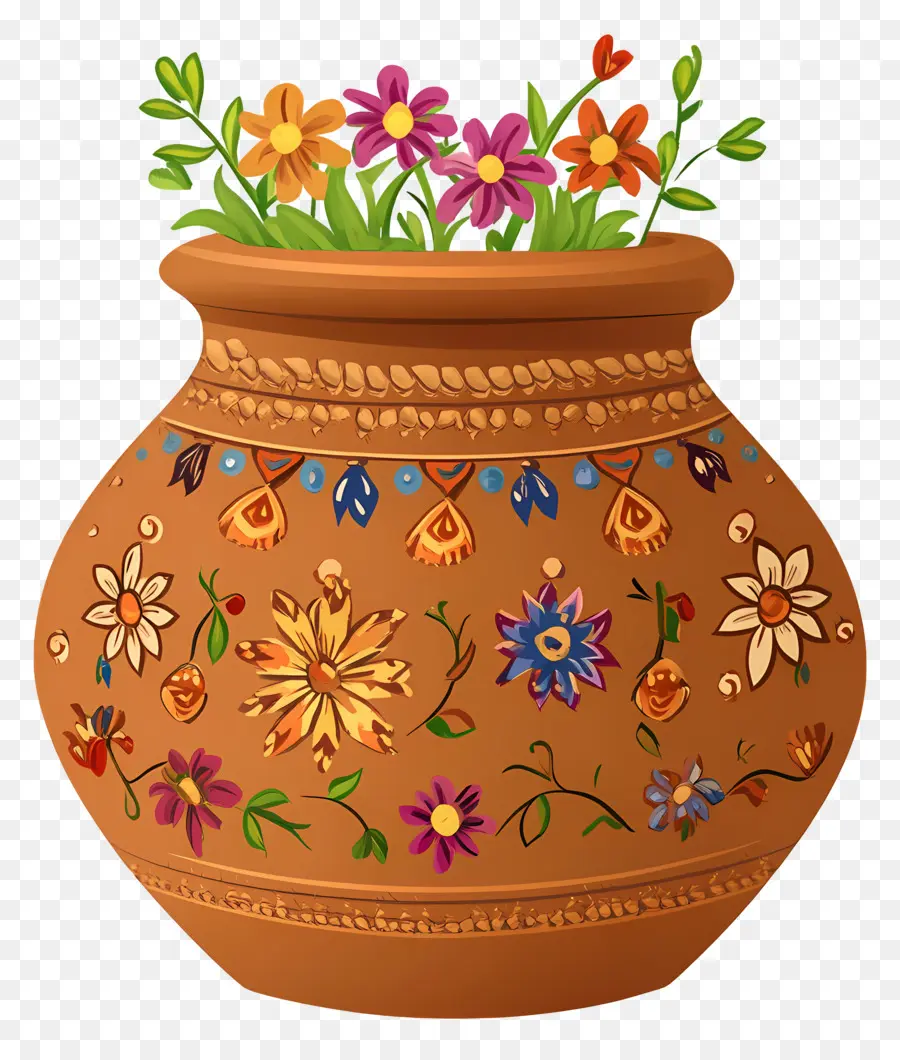 Símbolo De Casamento Indiano，Vaso De Flores PNG