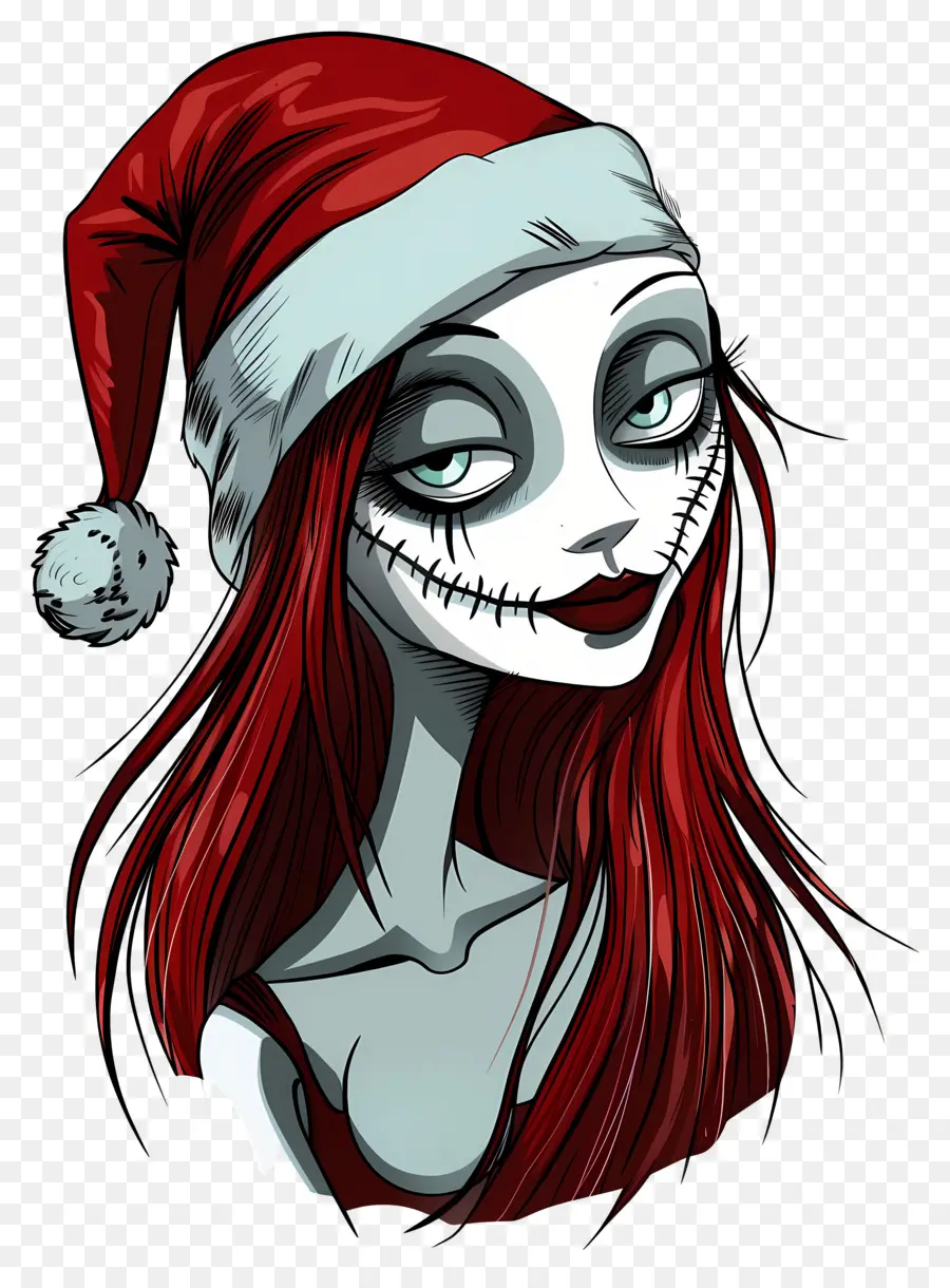 Sally，Personagem De Chapéu De Papai Noel PNG