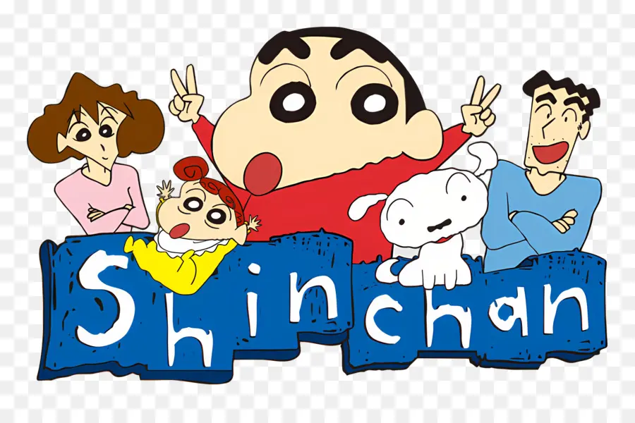 Shinchan，Família De Desenho Animado Com Menino PNG