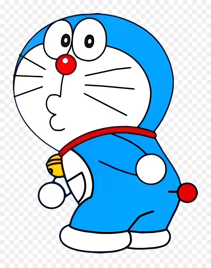 Doraemon，Robô Azul Corado PNG