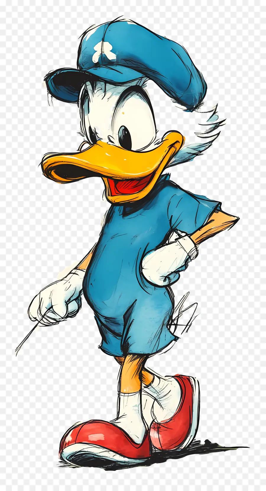 Pato Donald，Pato Em Roupa Formal PNG