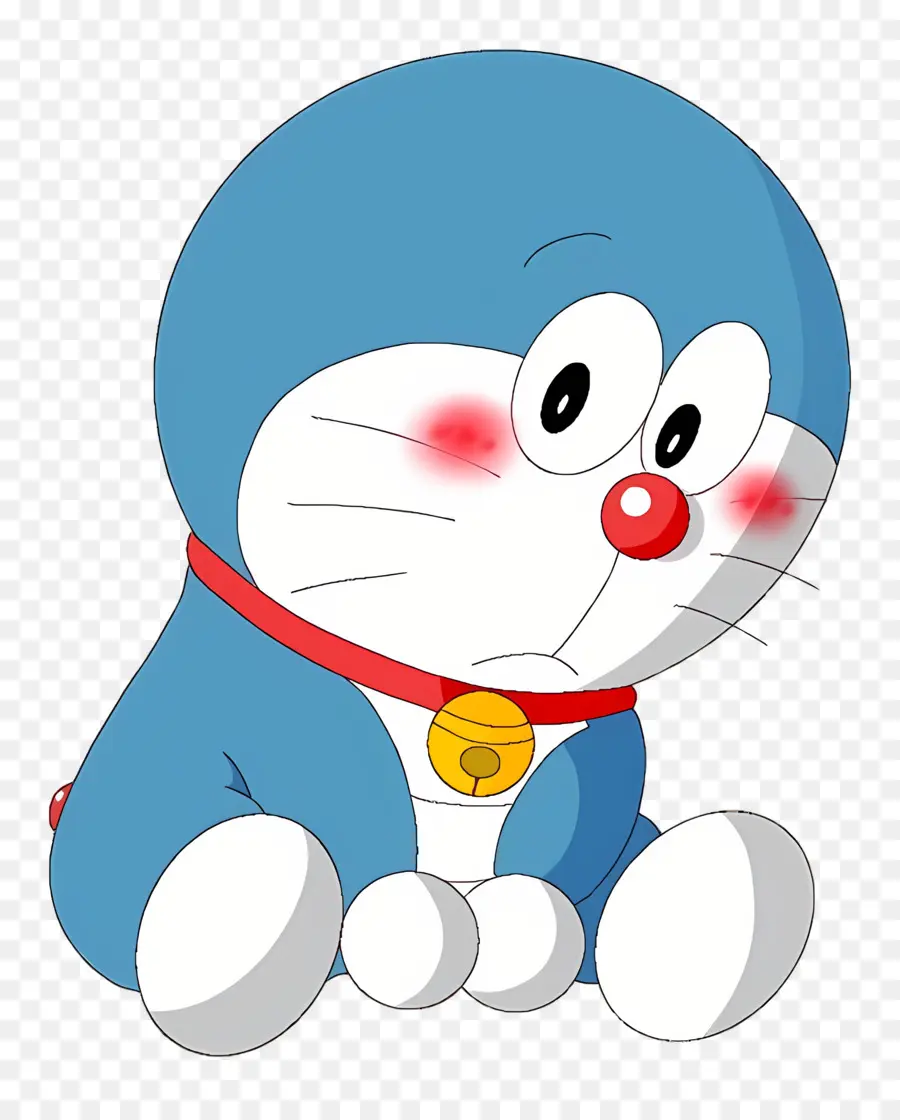 Doraemon，Robô Azul Corado PNG