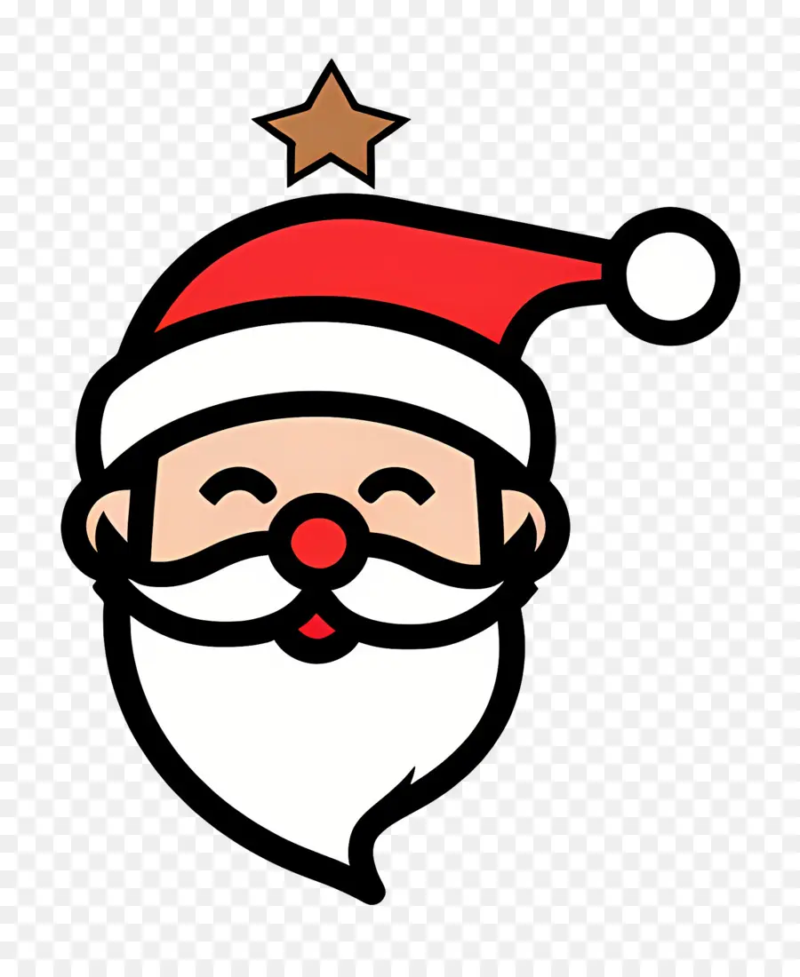 Cabeça De Papai Noel，Papai Noel Dos Desenhos Animados PNG