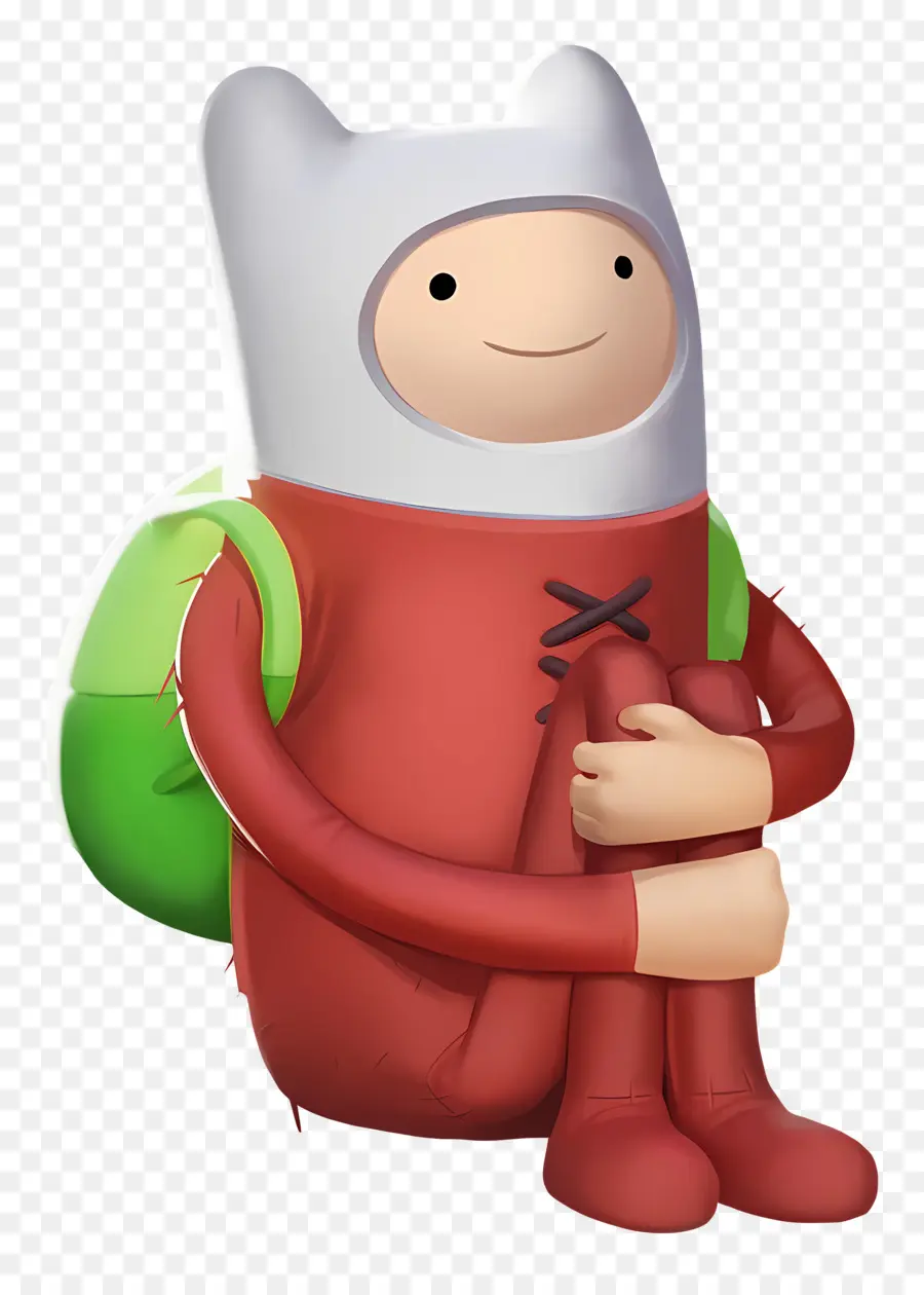 Finn O Humano，Personagem De Desenho Animado Com Mochila PNG