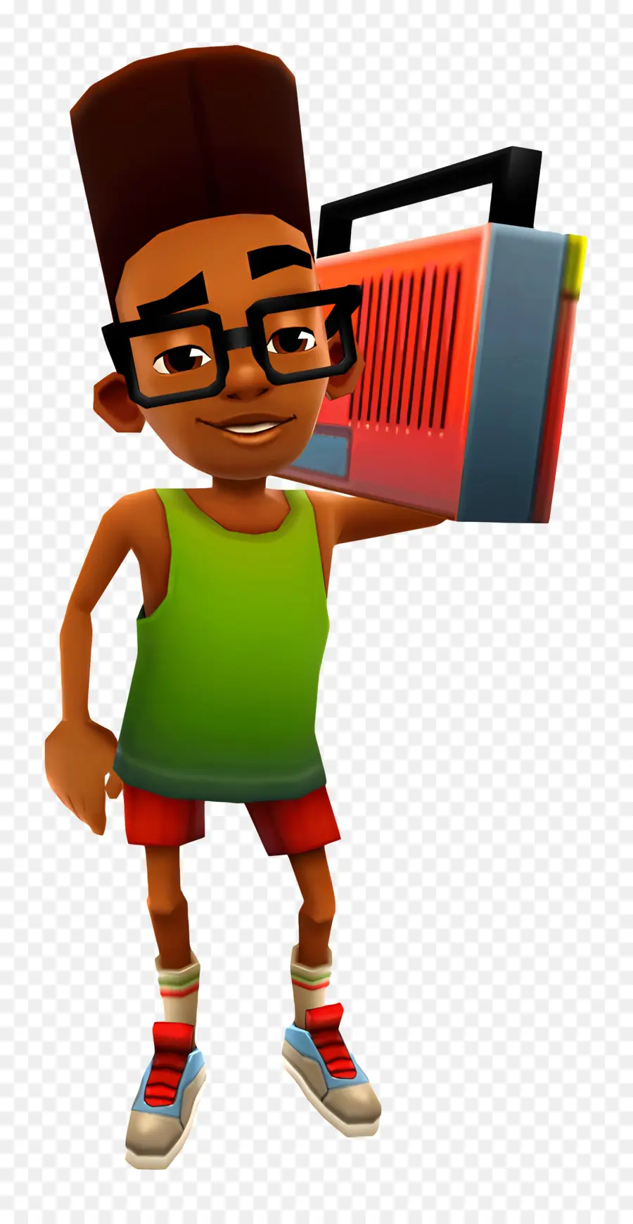 Surfistas De Metrô，Personagem De Desenho Animado Com Boombox PNG