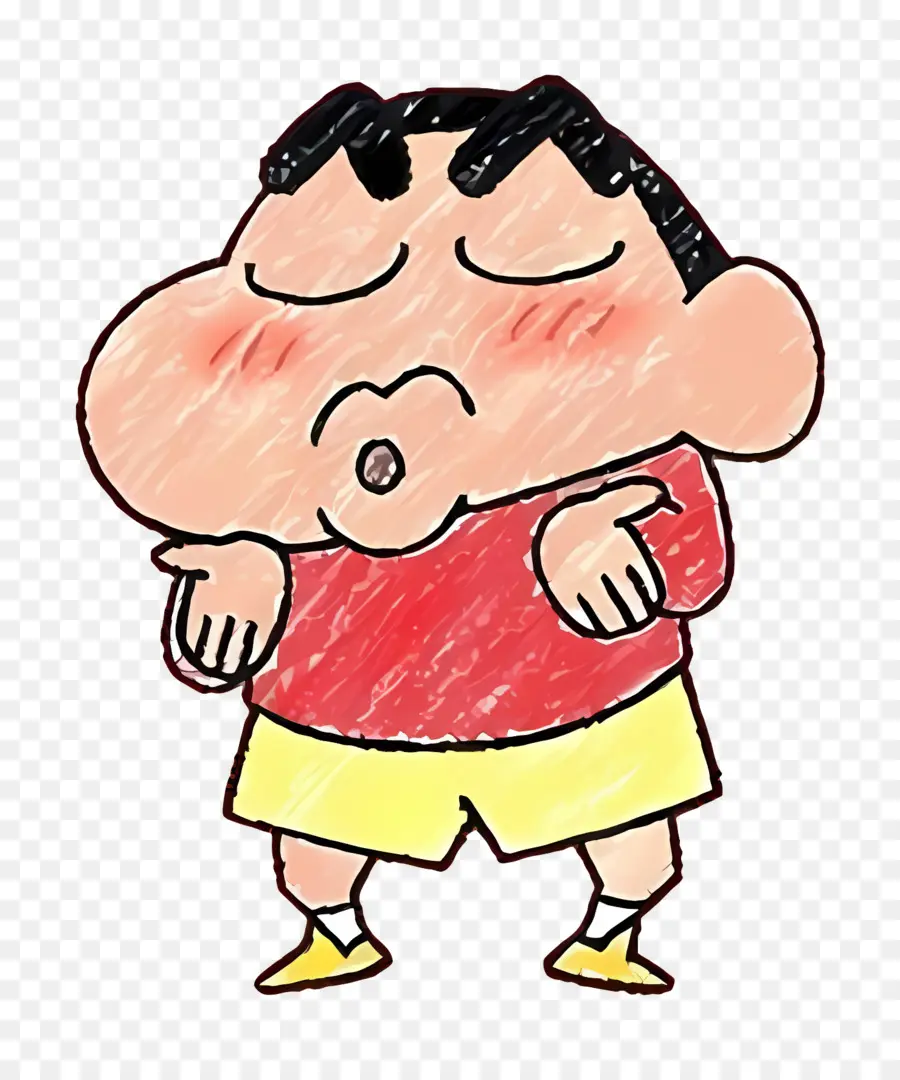 Shinchan，Menino De Desenho Animado Corando PNG