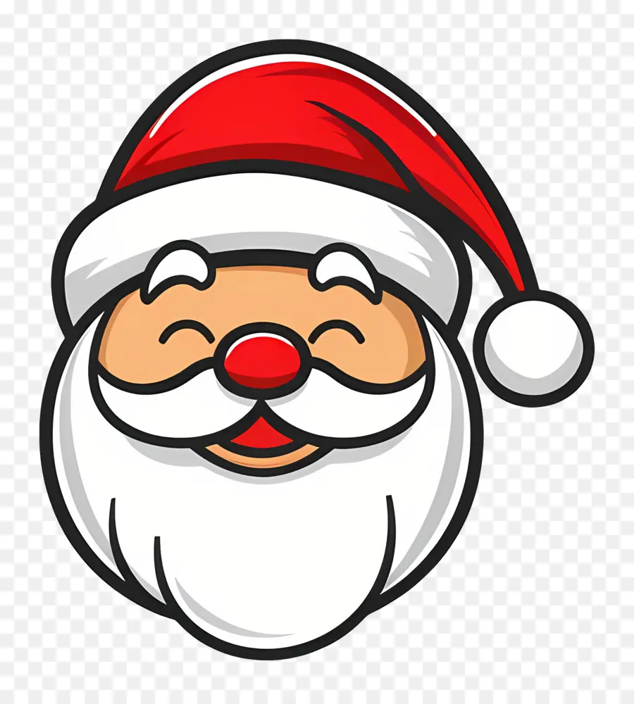 Cabeça De Papai Noel，Papai Noel Dos Desenhos Animados PNG