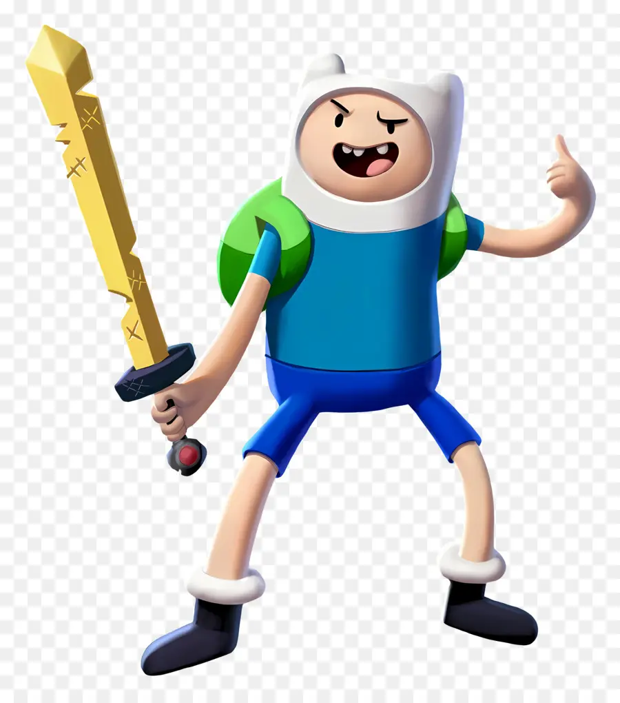 Finn O Humano，Personagem De Desenho Animado Com Espada PNG