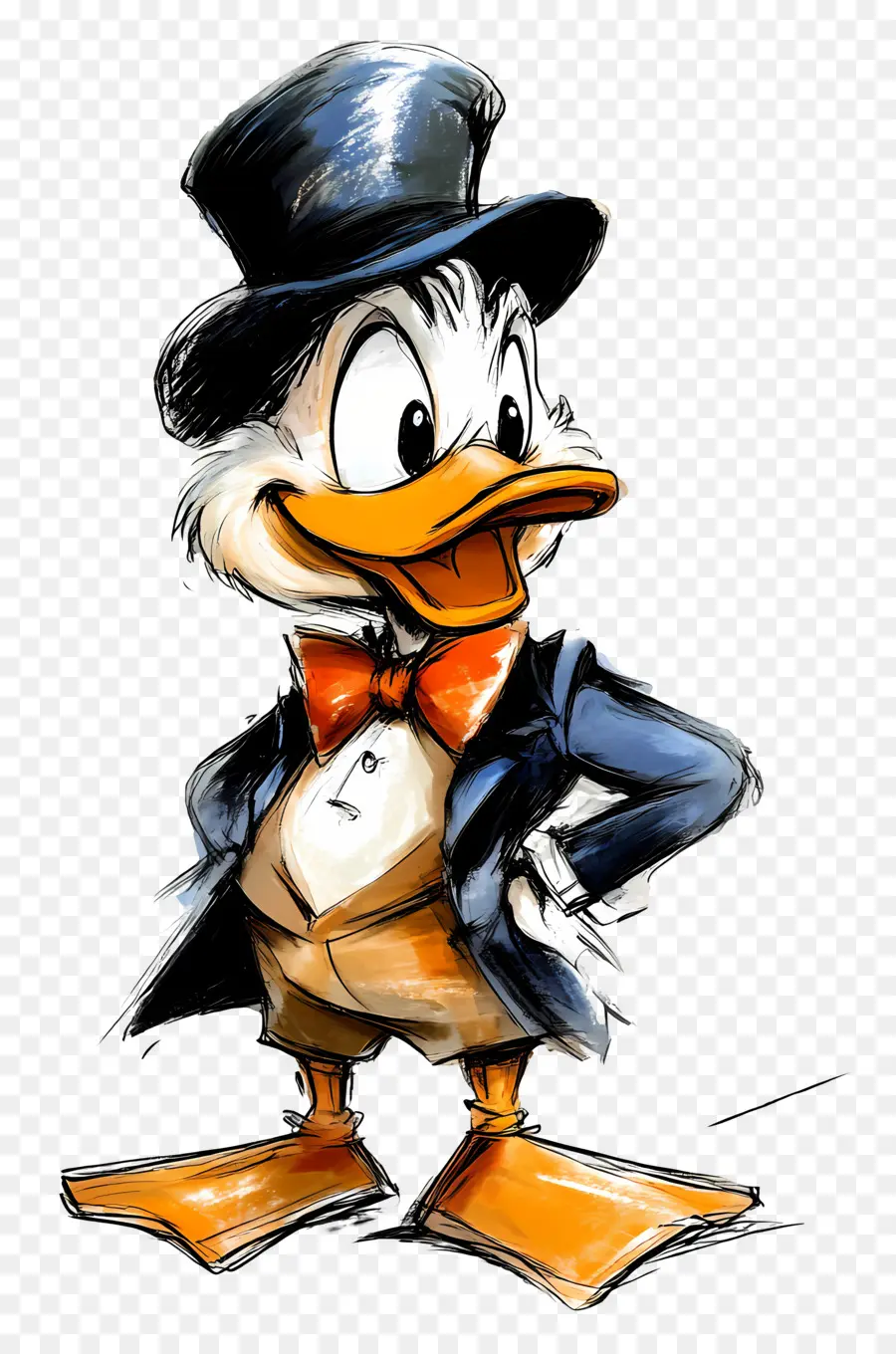 Pato Donald，Pato Em Roupa Formal PNG