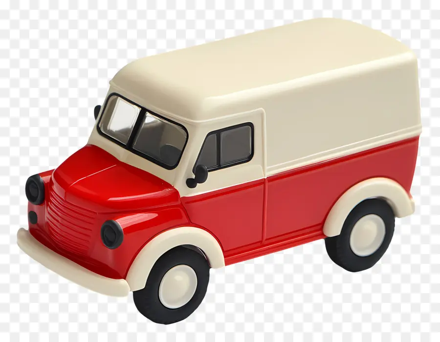 Carro De Entrega，Van De Brinquedo Vermelha E Branca PNG