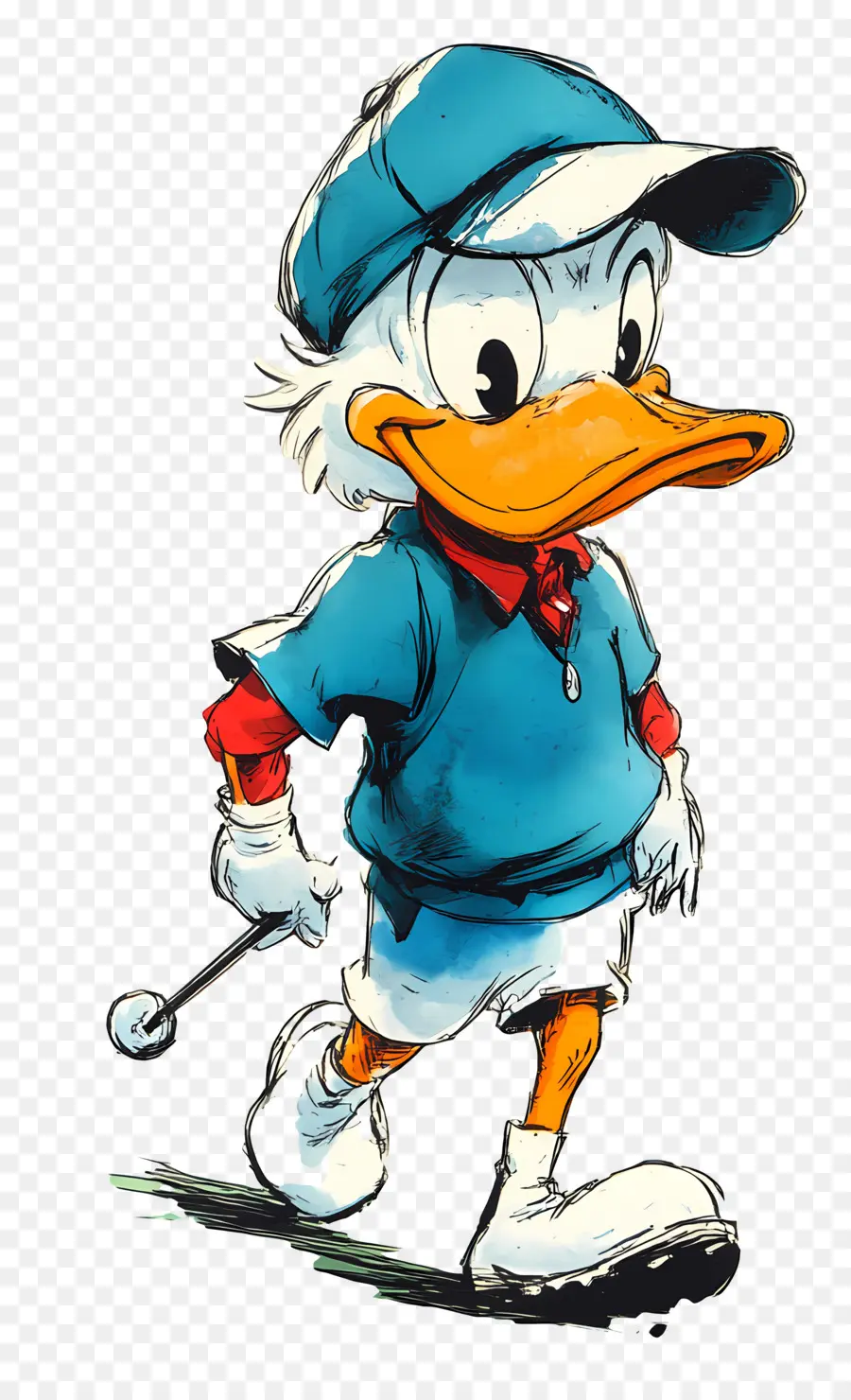 Pato Donald，Pato Com Roupa De Golfe PNG