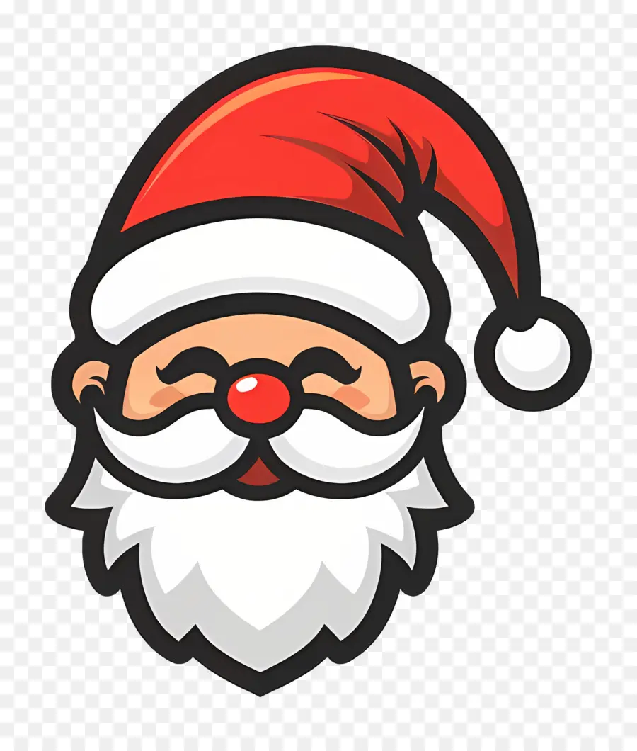 Cabeça De Papai Noel，Papai Noel Dos Desenhos Animados PNG