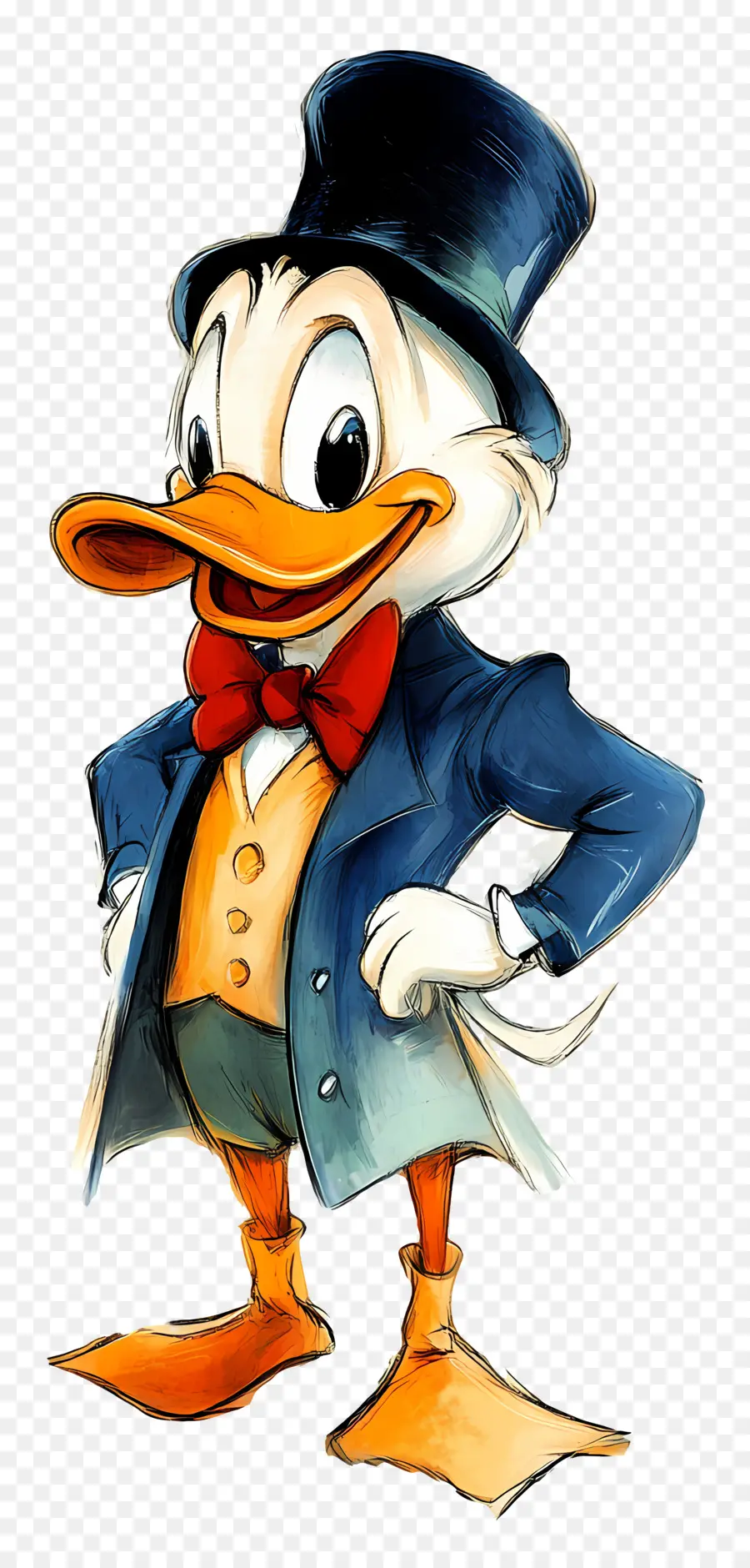 Pato Donald，Pato Em Roupa Formal PNG