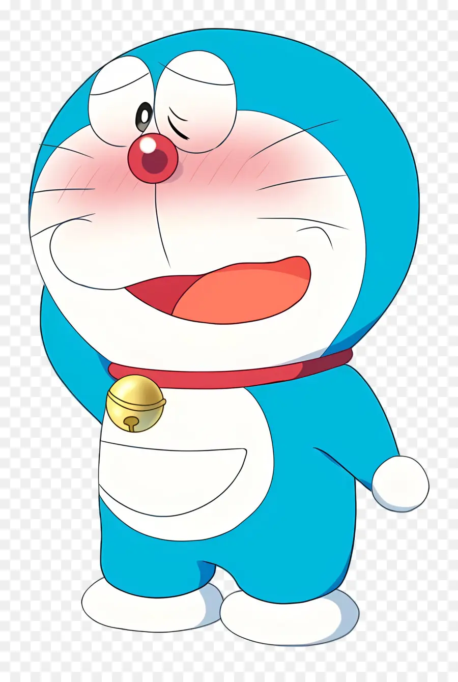 Doraemon，Robô Azul Corado PNG