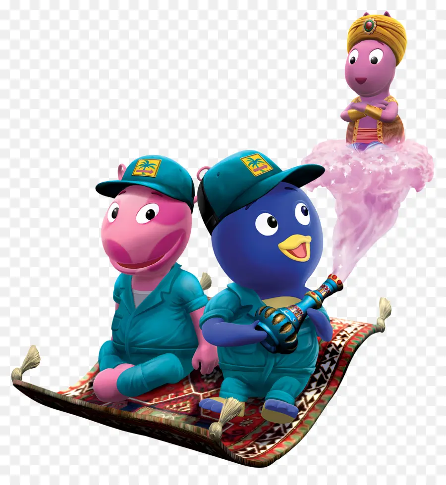 Backyardigans，Personagens De Desenhos Animados No Tapete Mágico PNG