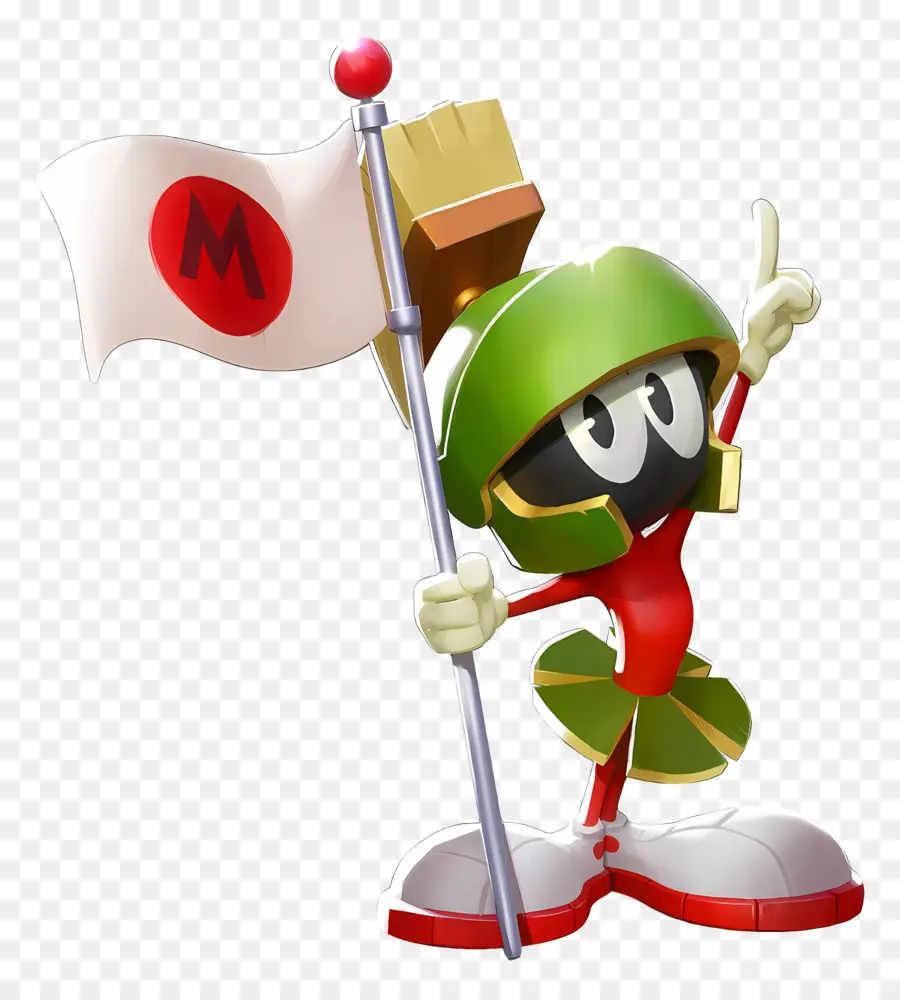 Marvin O Marciano，Marciano Com Bandeira PNG