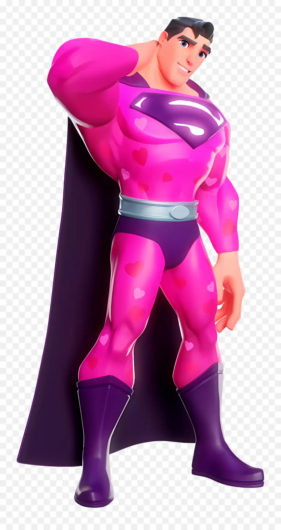 Super Homem，Super Herói Em Terno Rosa PNG