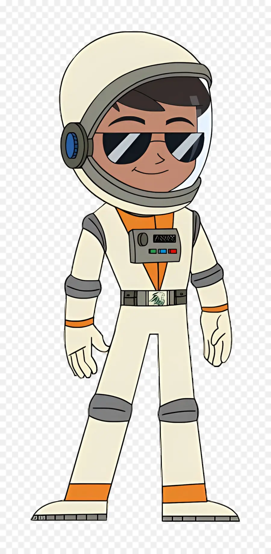 Pequeno Singham，Personagem De Desenho Animado Em Traje Espacial PNG