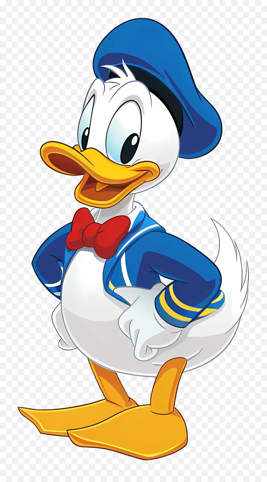 Pato Donald，Pato Em Roupa Formal PNG