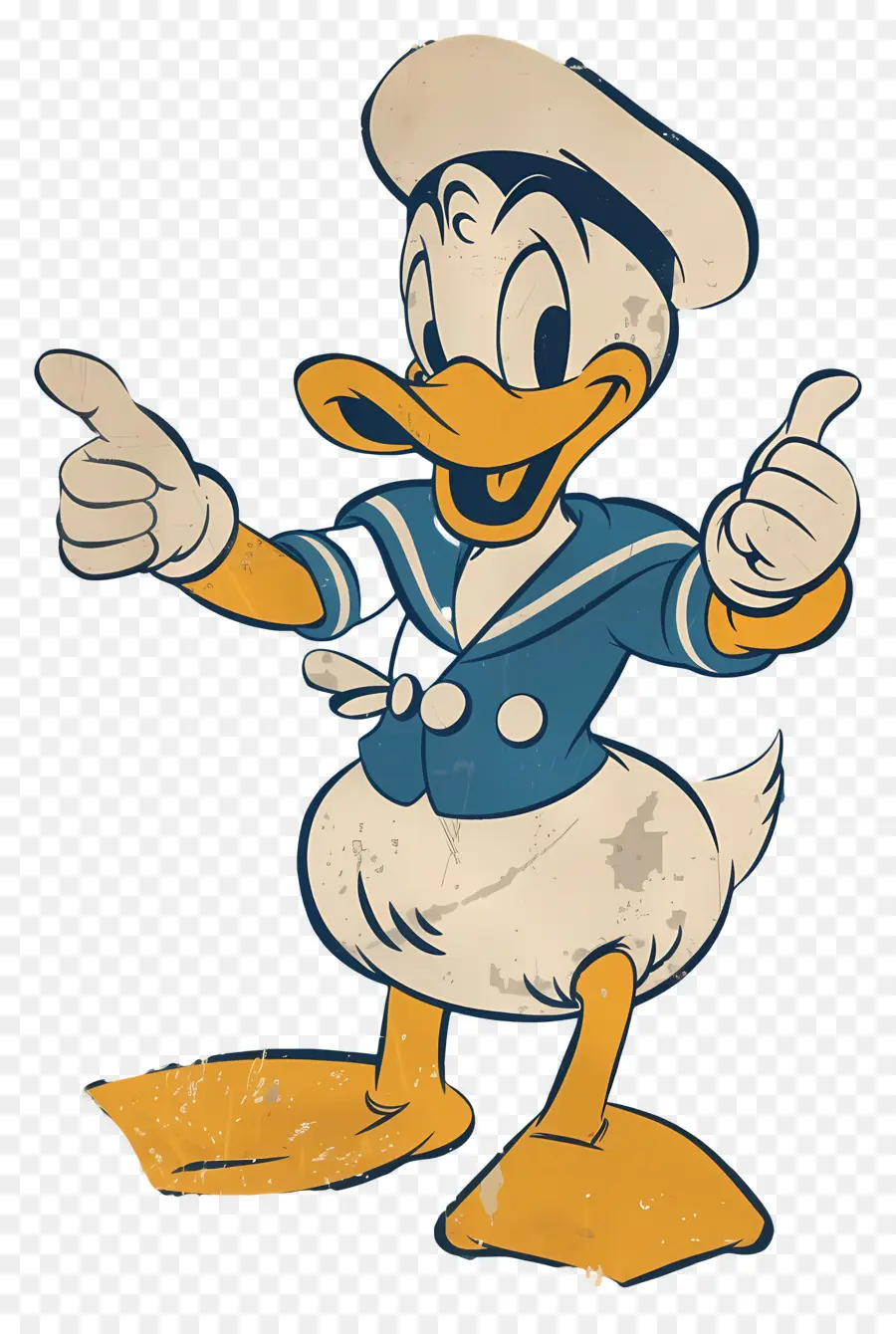 Pato Donald，Pato Vintage PNG