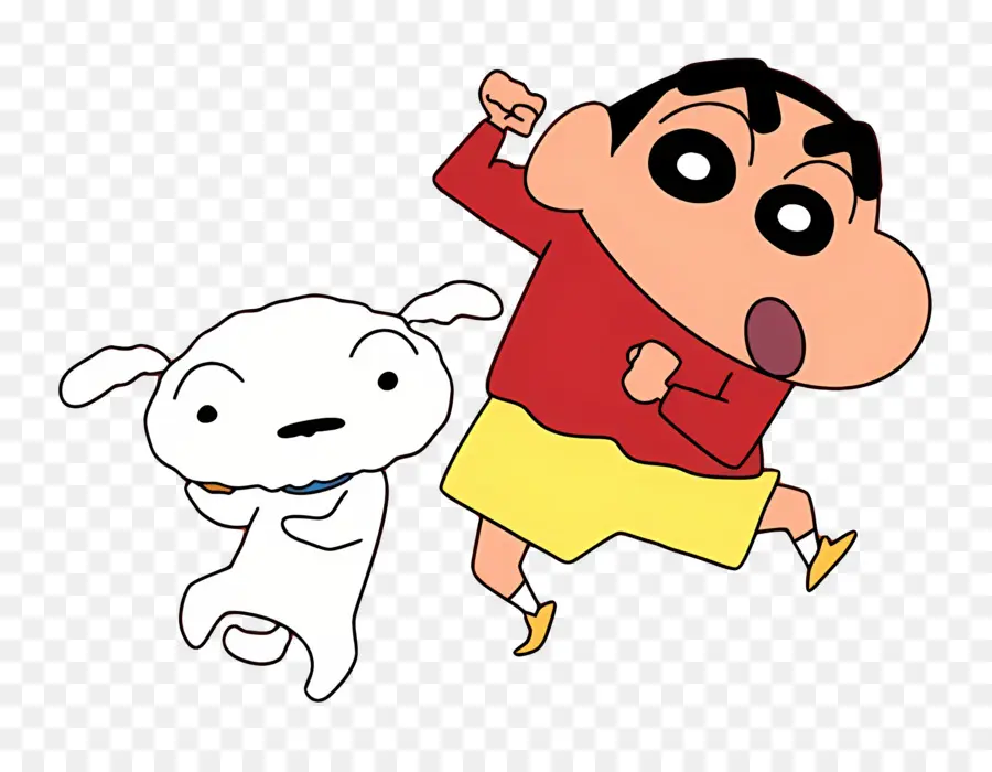 Shinchan，Menino E Cachorro De Desenho Animado PNG