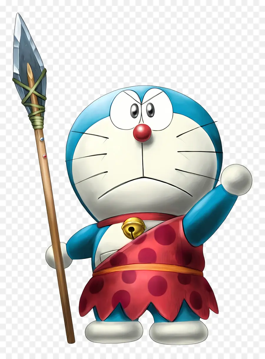 Doraemon，Gato De Desenho Animado Com Lança PNG