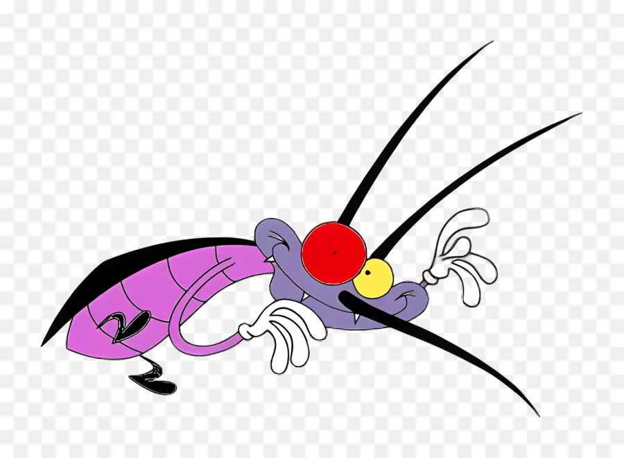 Oggy E As Baratas，Inseto Roxo Dos Desenhos Animados PNG