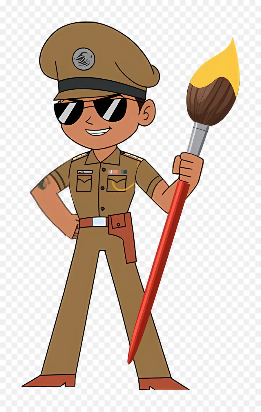 Pequeno Singham，Policial De Desenho Animado PNG