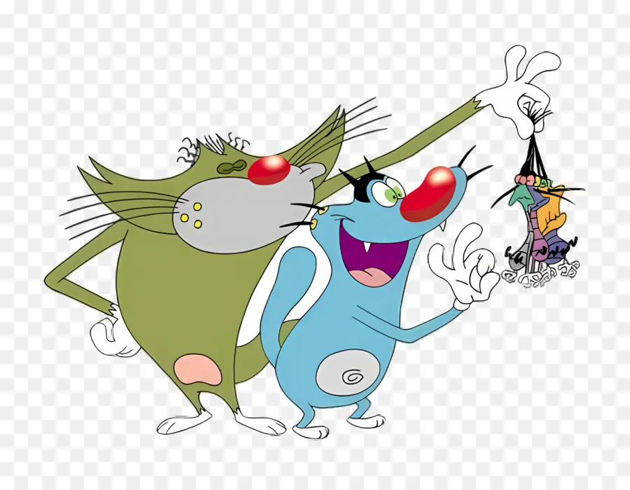 Oggy E As Baratas，Gato E Barata PNG