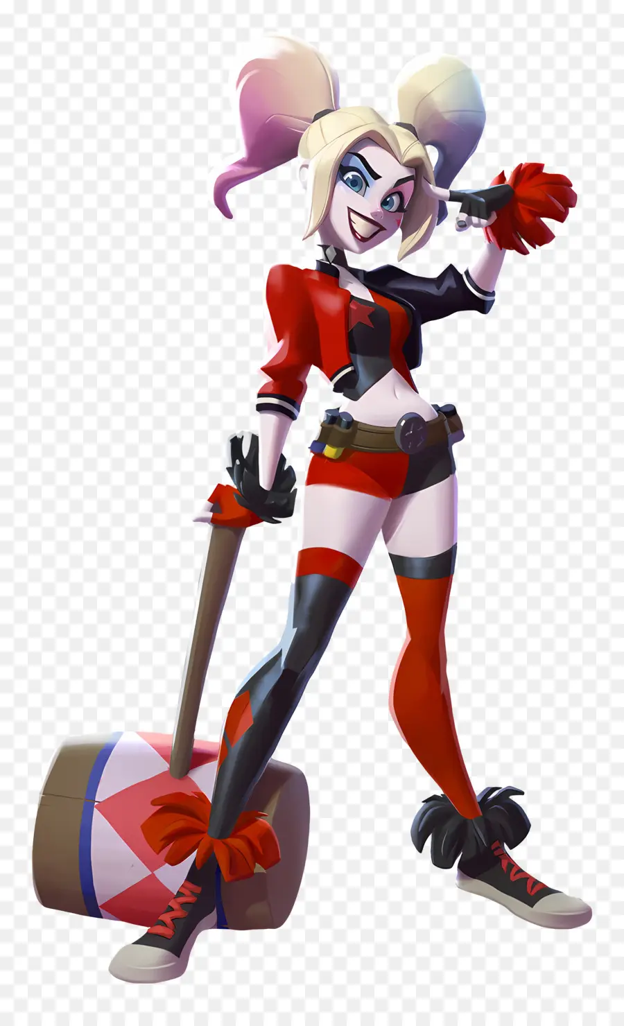 Harley Quinn，Personagem Arlequim Com Martelo PNG